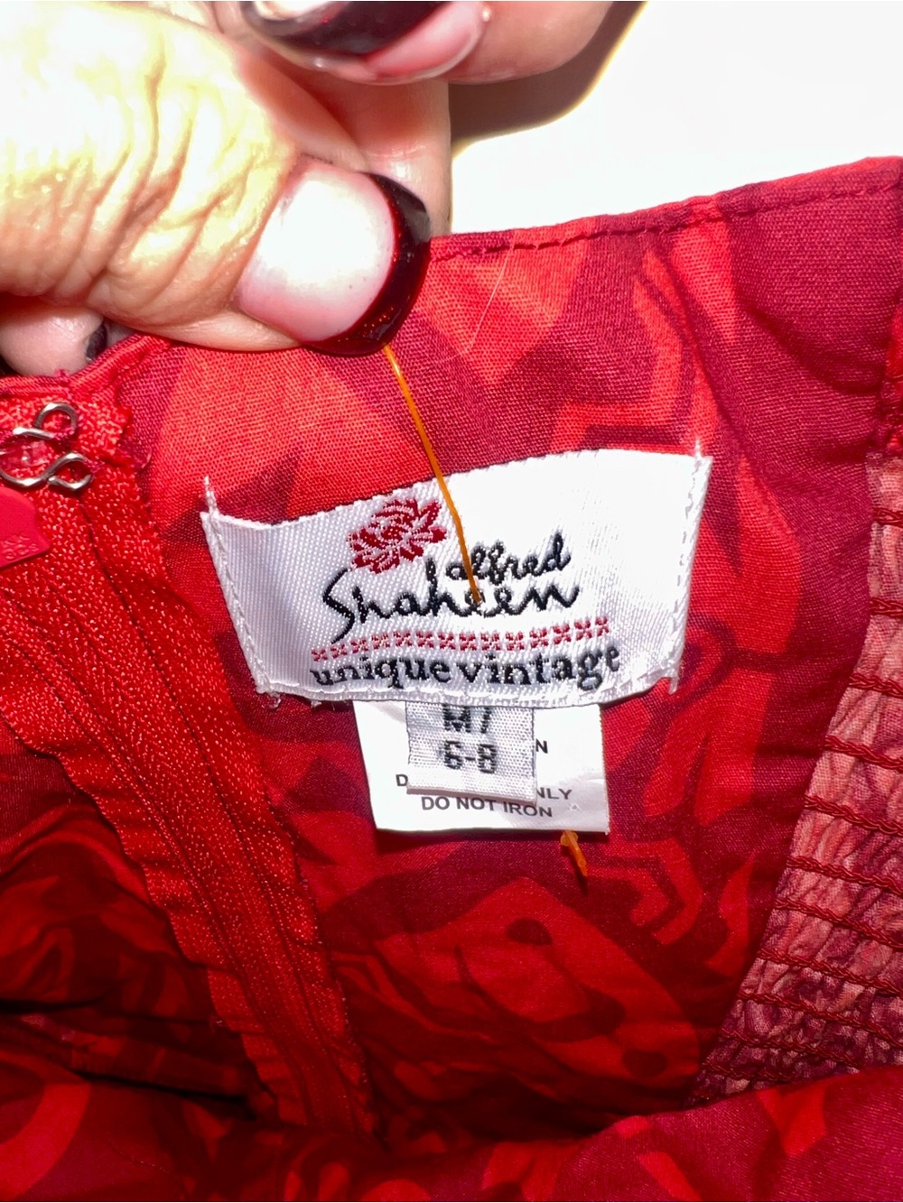 Alfred Shaheen Red Women's Dress - Unique Vintage